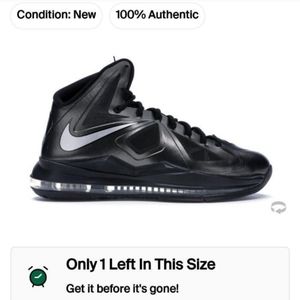 Nike Lebron 10 (Carbon) Size 8.5 Men